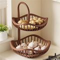 Double-Layer Pantry Basket for Onions, Garlic & Ginger